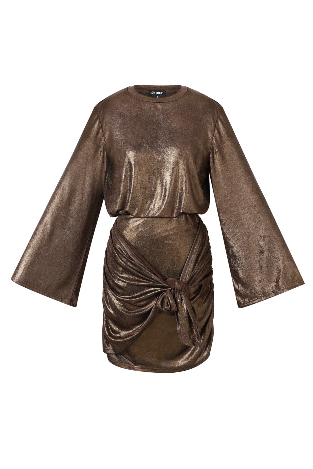 Woven Polyester Fiber Women's Mini Dress Elegant Tie-up