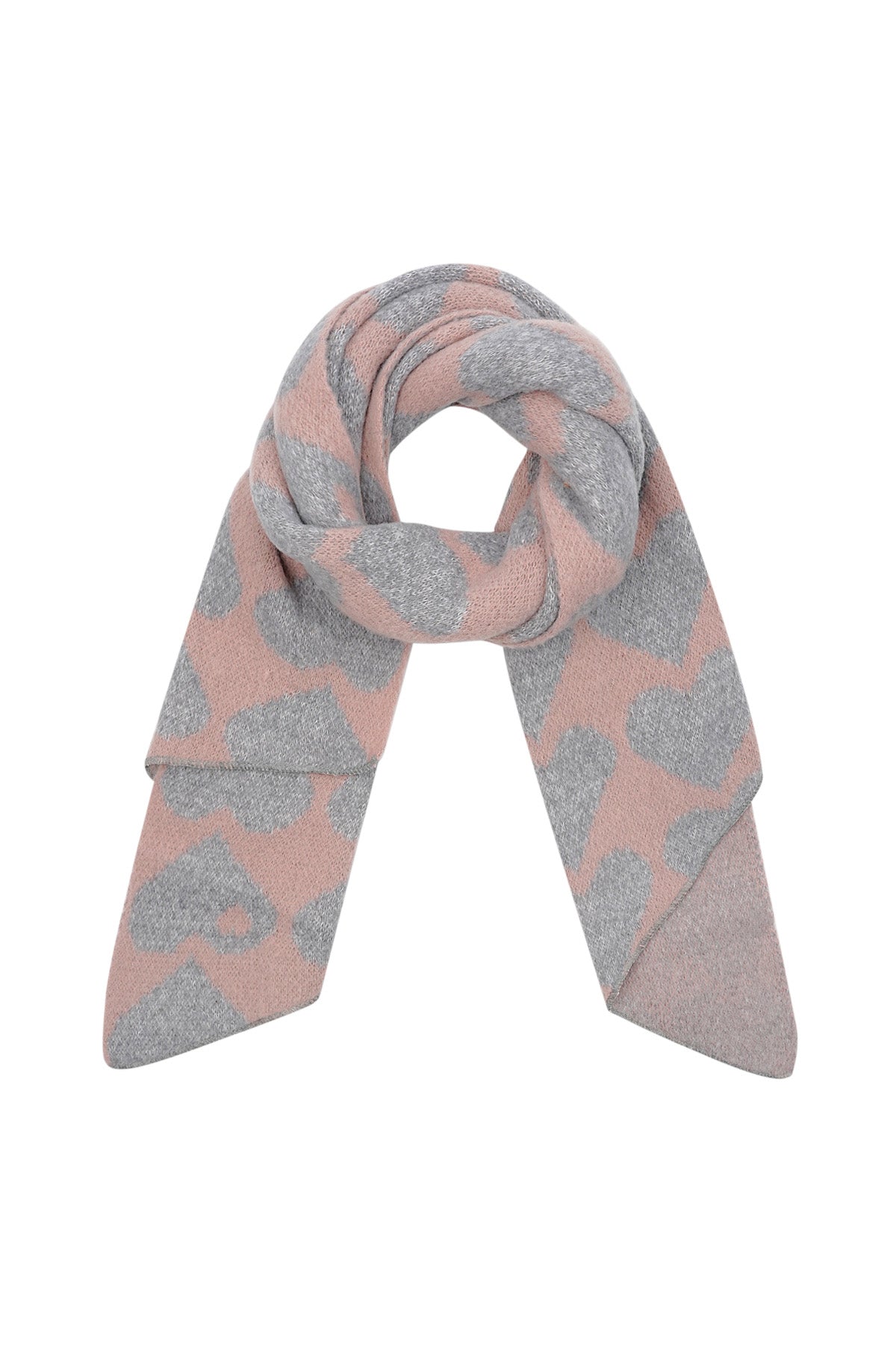 Hearts winter scarf