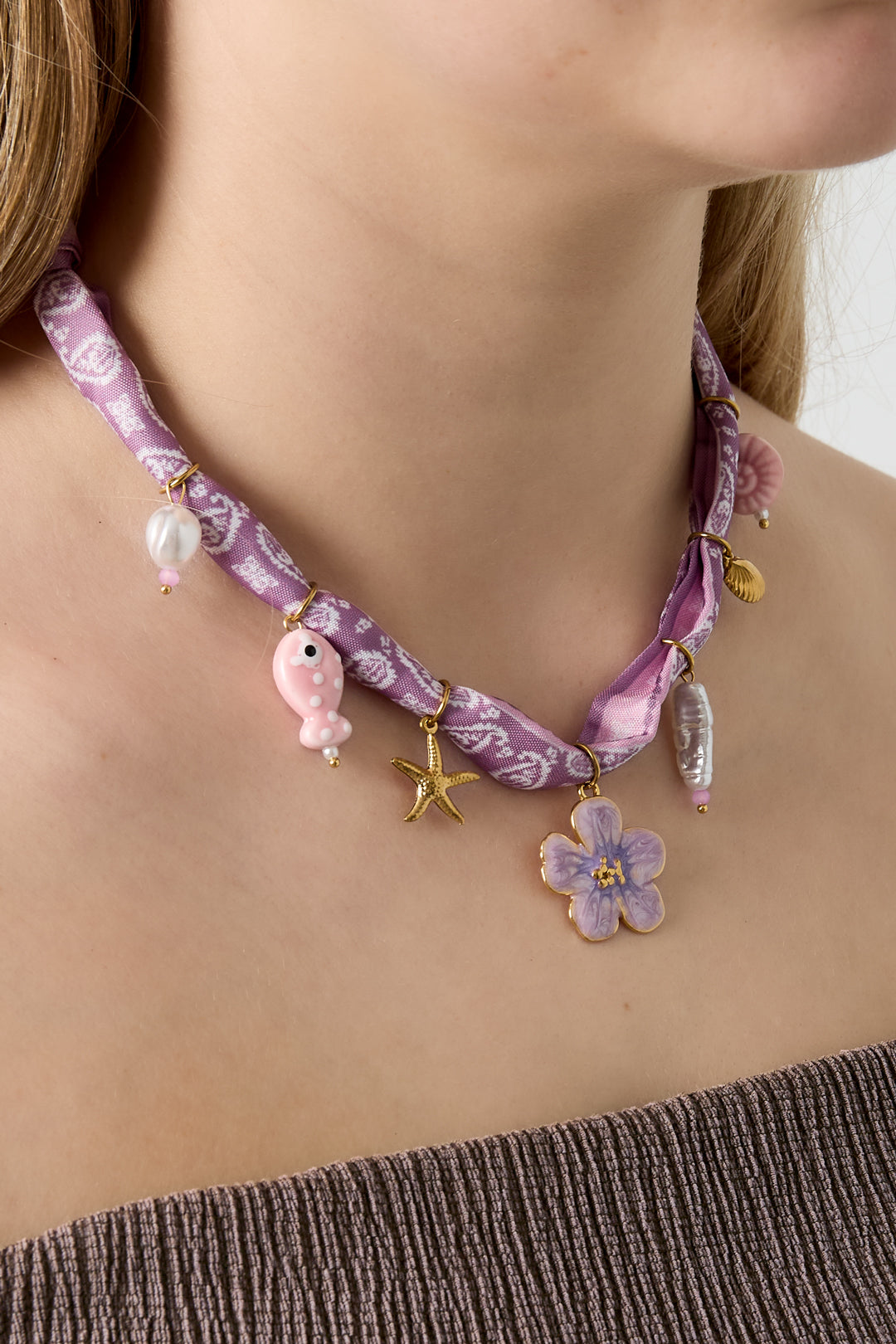 Polyester Pendant necklaces Flower Casual Daily Simple Series Women's jewelry