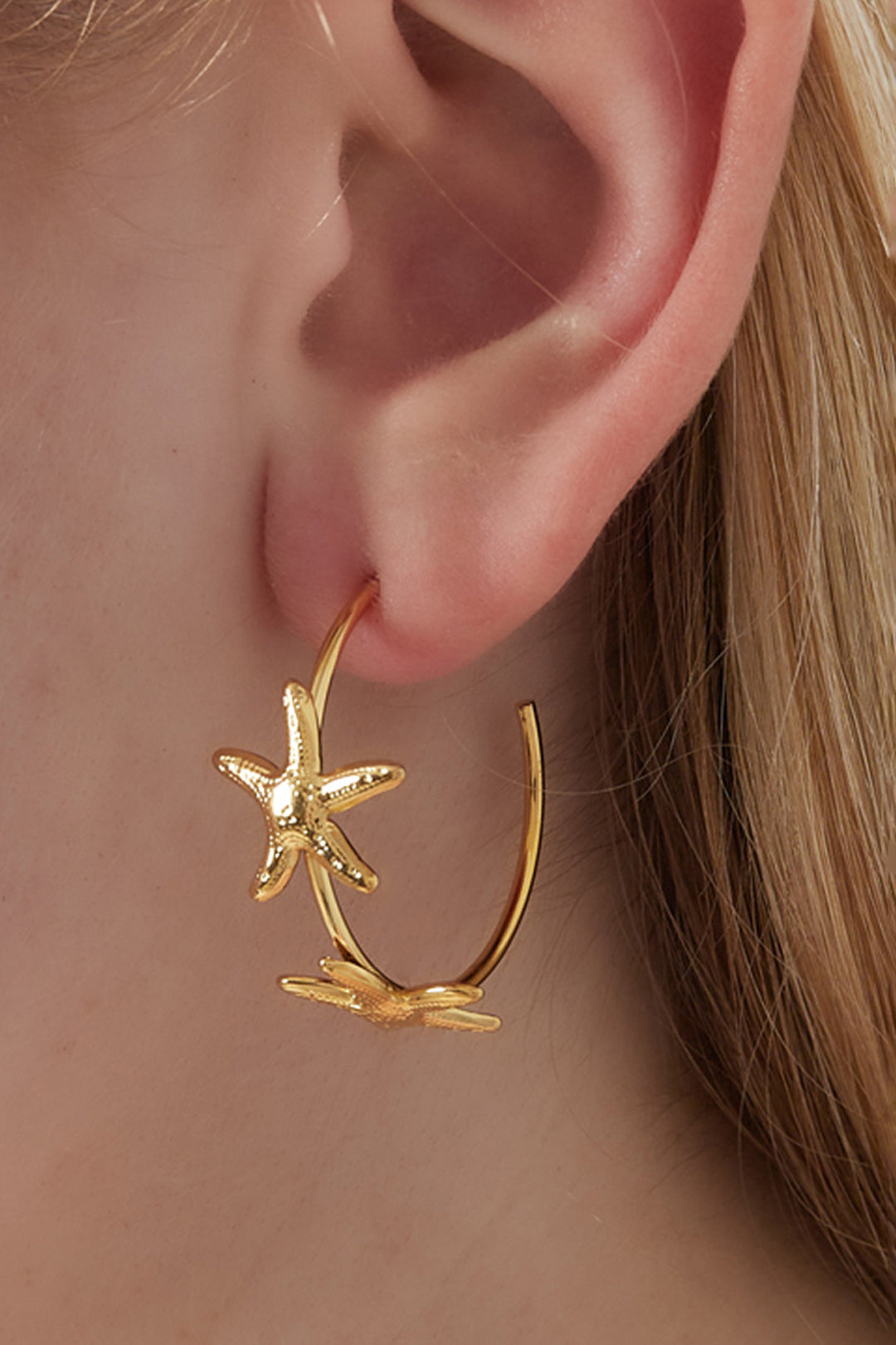 Star hoop Earrings