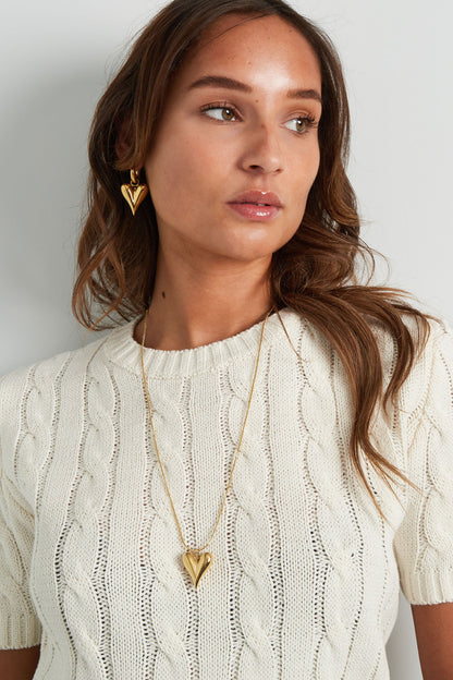 ball chain with iconic heart large