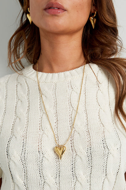 ball chain with iconic heart large