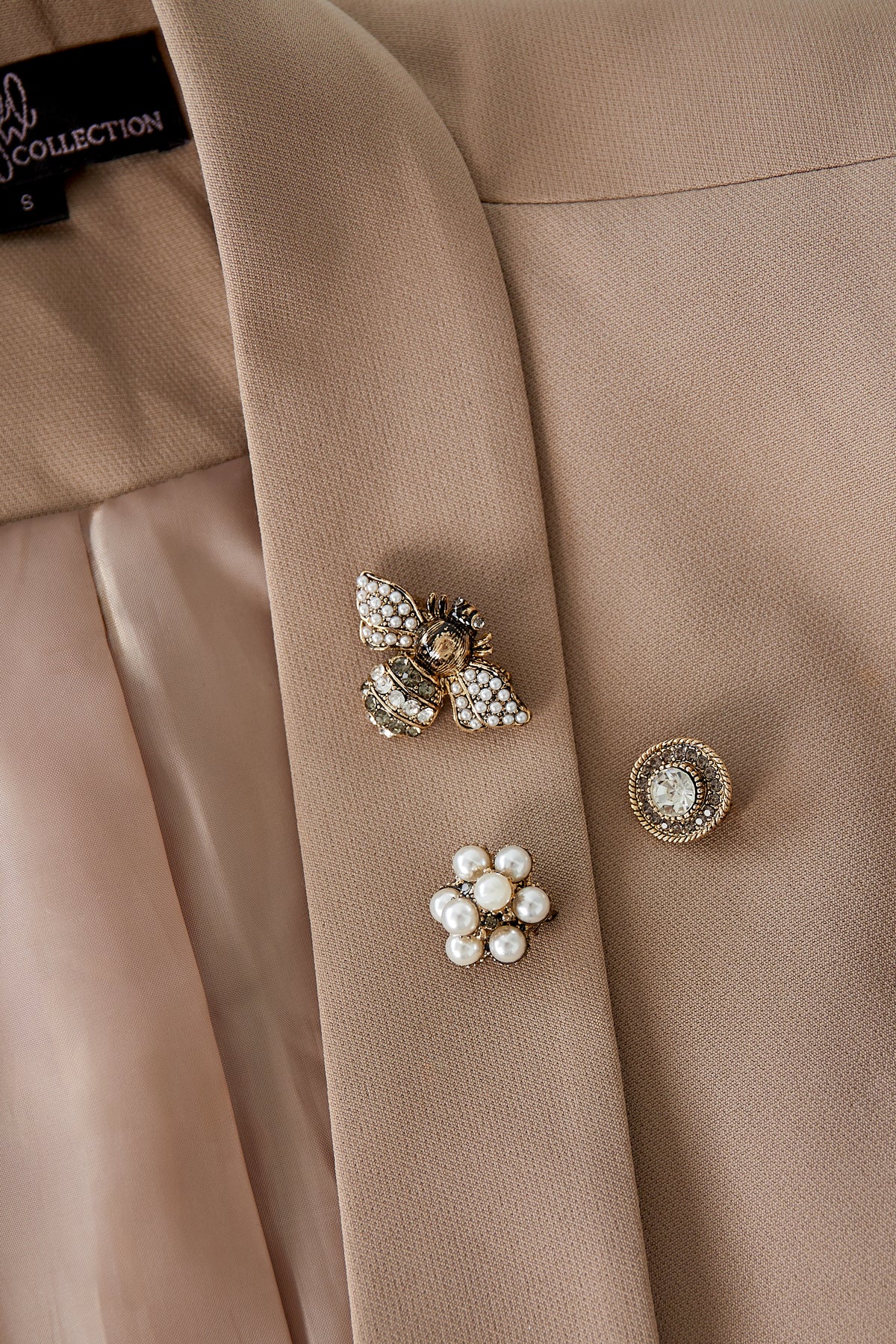 brooches trio busy bee
