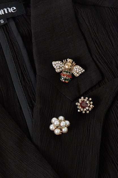 brooches trio busy bee
