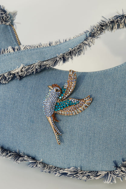 Colorful wings brooch