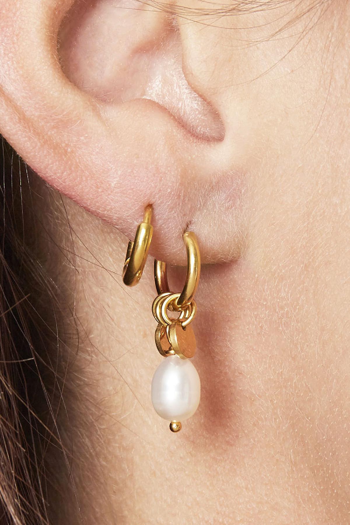 Earrings Pearl Drops Stainless Steel