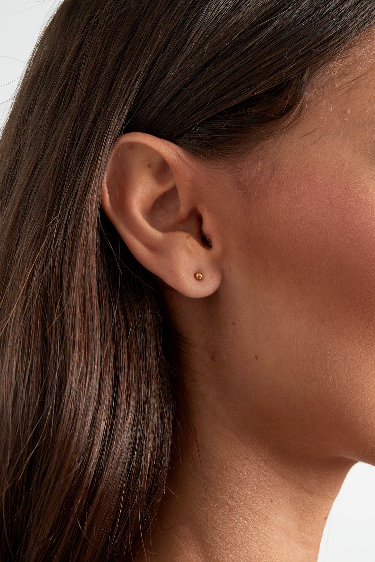 Earrings Midi Dot Silver Color Stainless Steel