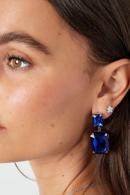 Ear studs star - Silver Color color