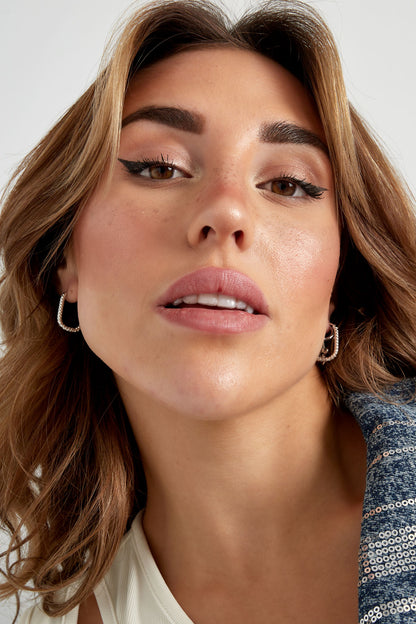 earrings ribbed elongated