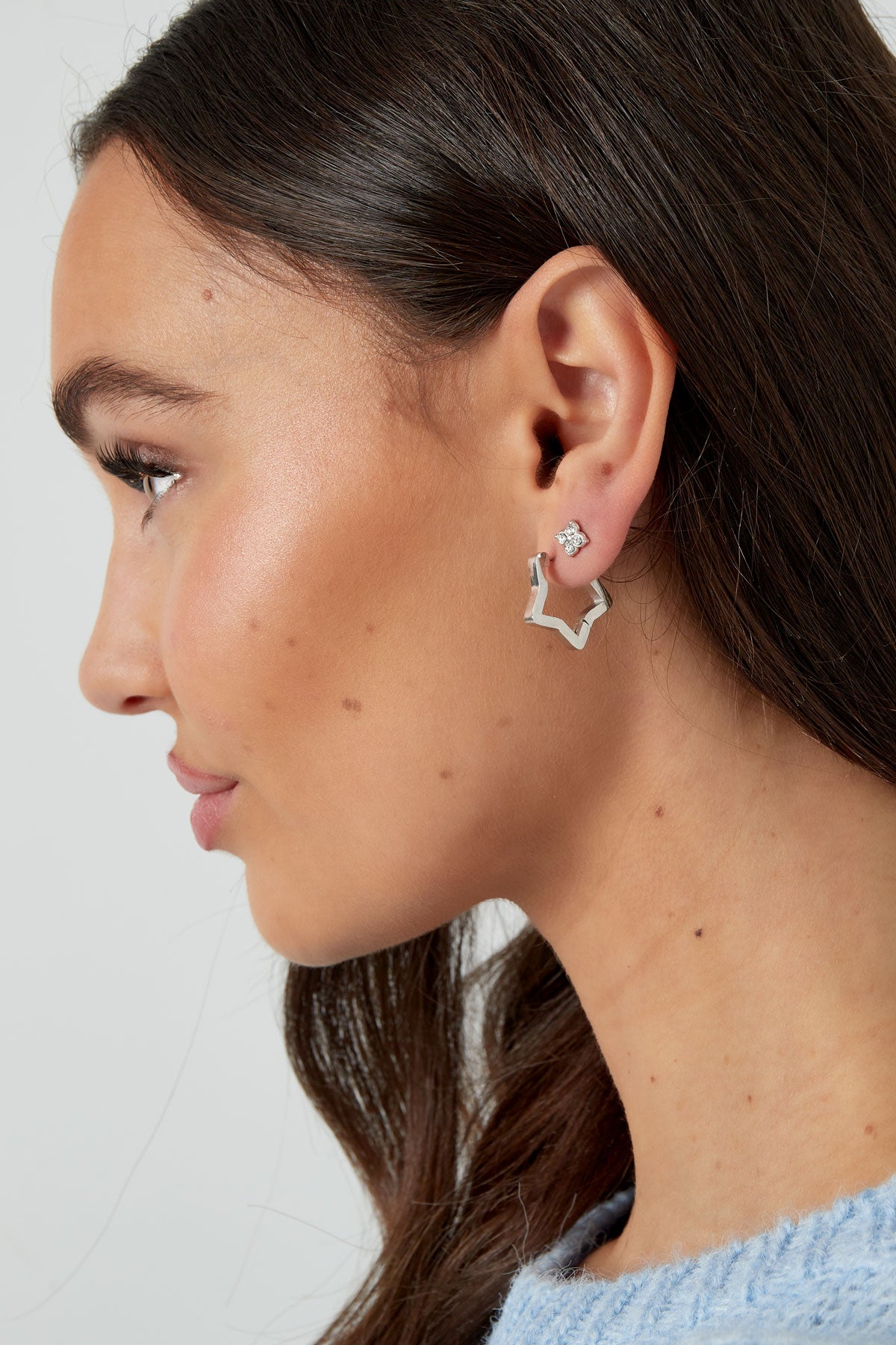 stud earrings sparkle with stones