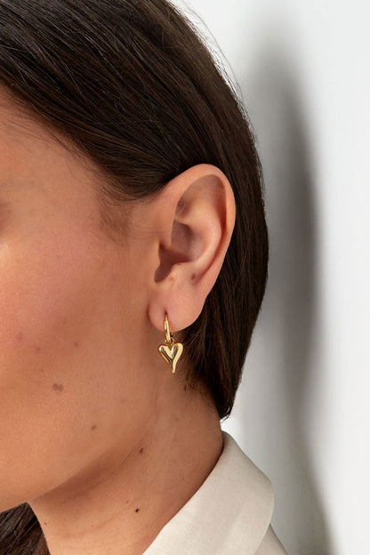 stainless steel heart shaped earrings