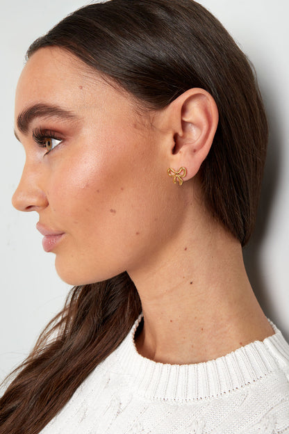 stainless steel bowknot earring