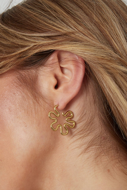 hippie flower earrings