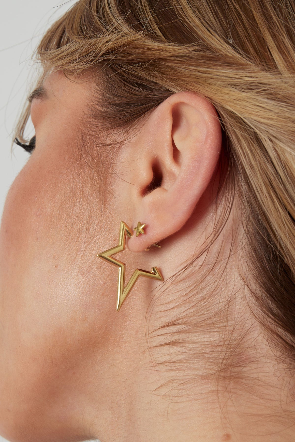 half star earrings