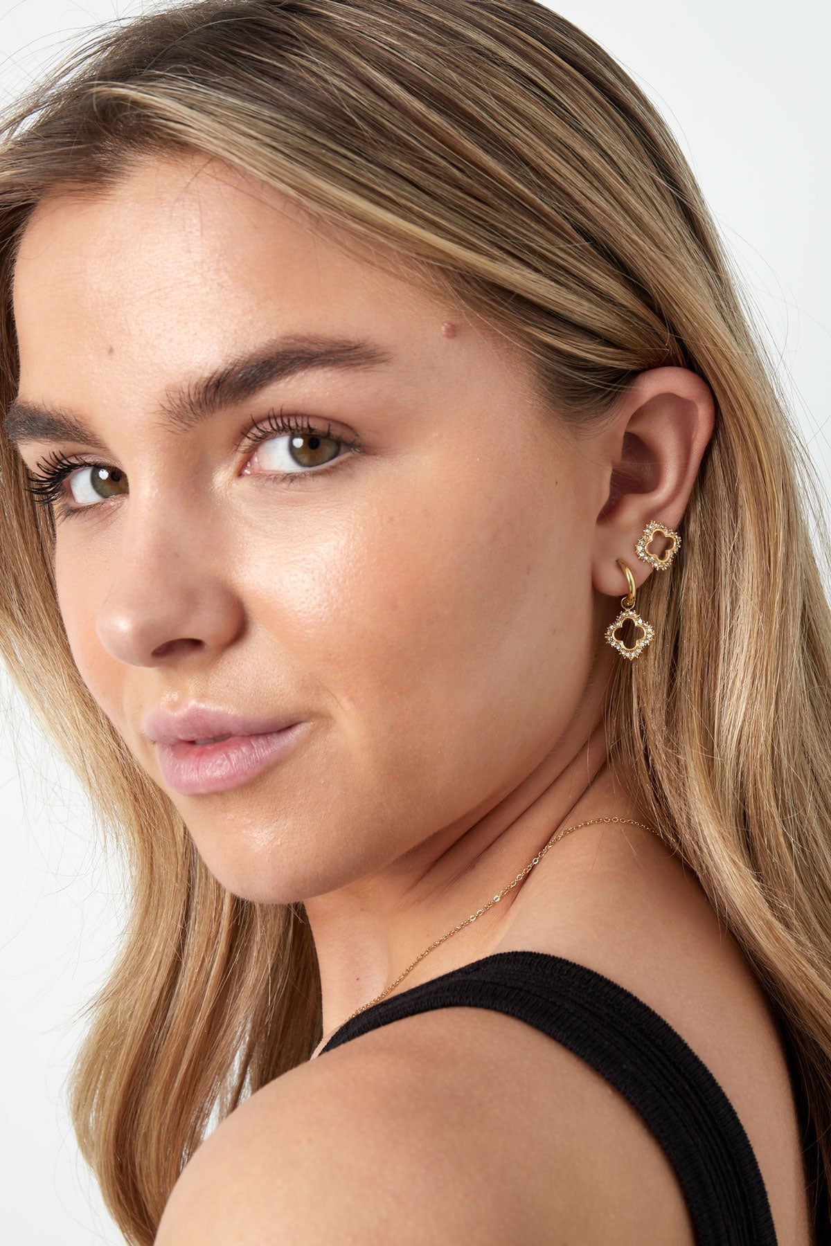lucky diamond earrings