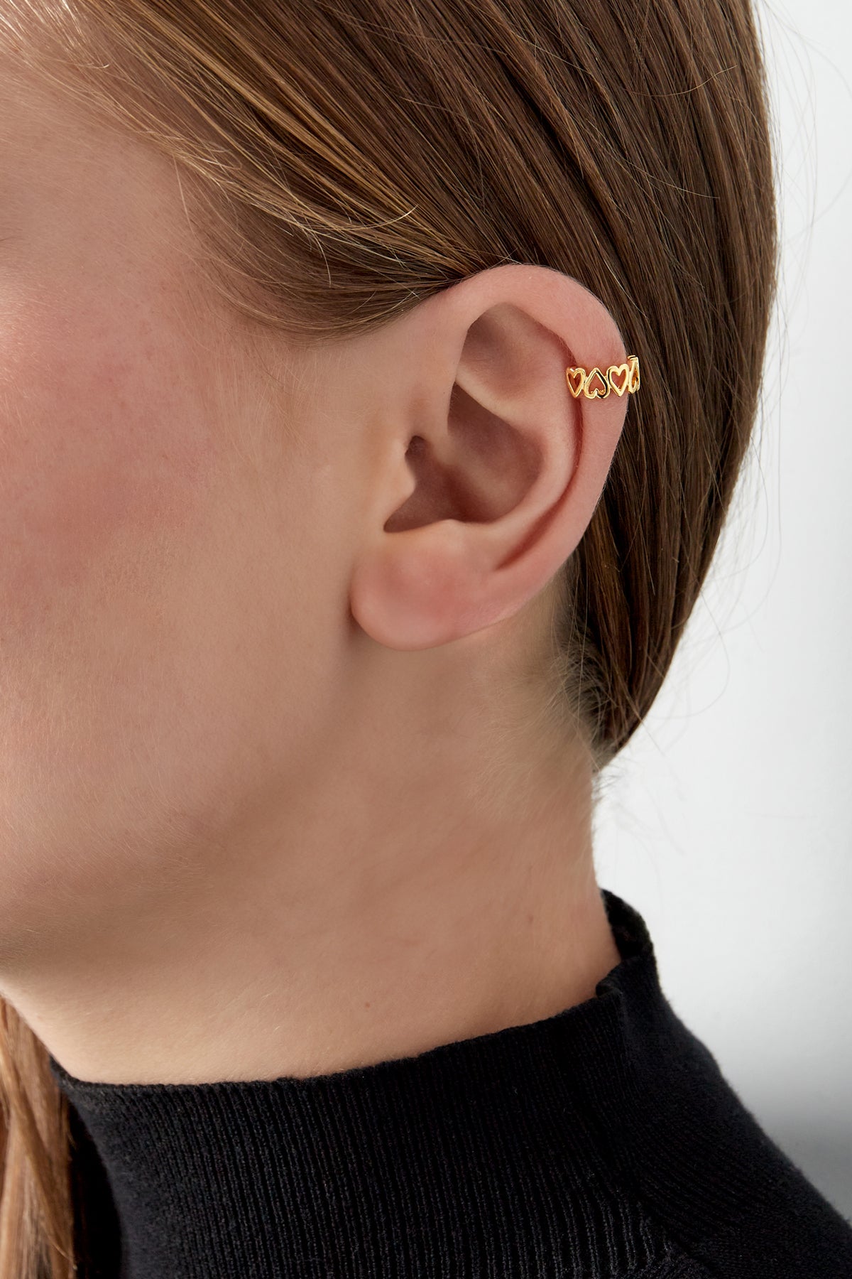 Earcuff Heart Bliss - Silver Color color