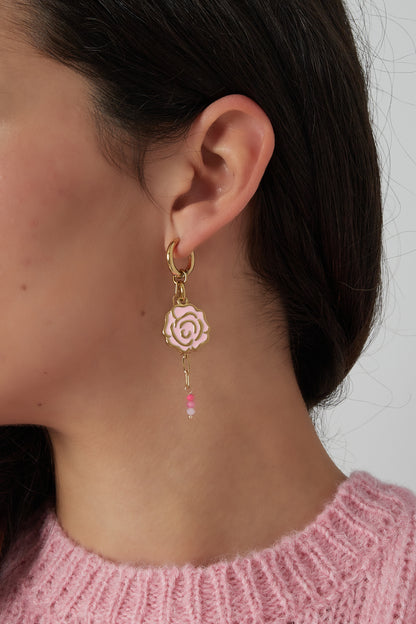 Earrings sweetheart rose