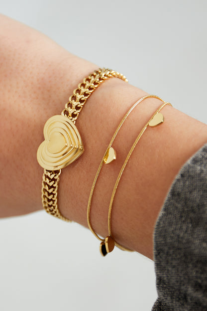 bold heart bracelet