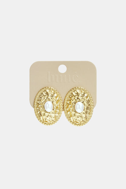 Stainless Steel Stud Earrings hammer pattern Casual Daily Simple Series Women's jewelry