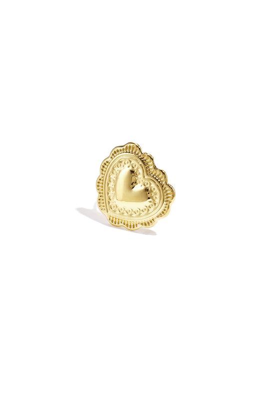 Stainless Steel Statement Rings Heart Classic Daily Romantic Series Women's jewelry