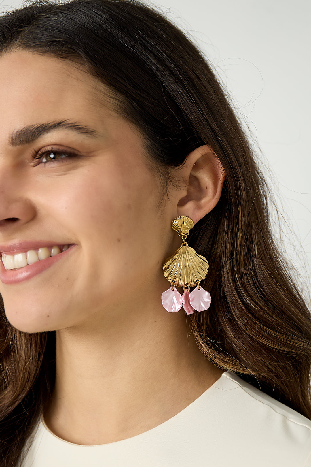 Stainless Steel Dangle Earrings shell Casual Daily Simple Series Women's jewelry