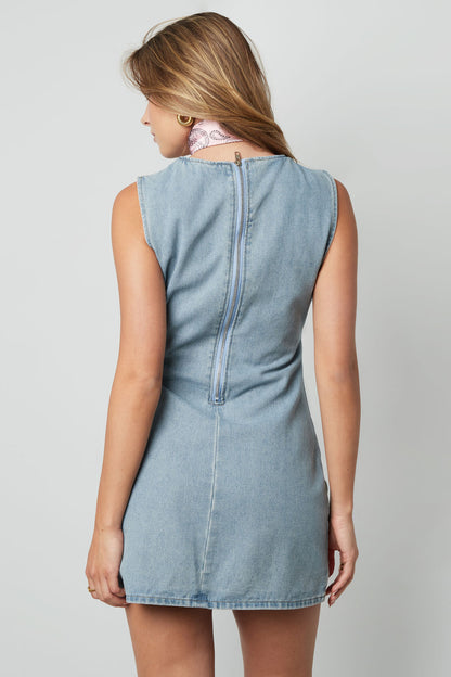Cotton Women's Mini Dress Sleeveless Bodycon