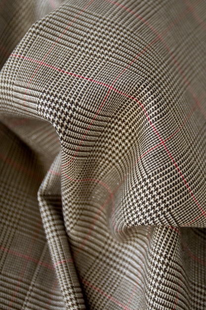 Polyester Fiber Women's Suit Set Conservative Checkered Fall/Winter