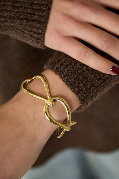 Stainless Steel Bangles irregular shape Casual Daily Simple Series Women's jewelry