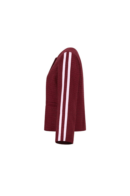 Woven Polyester Fiber Women's Jacket Elegant Plaid Fall/Winter