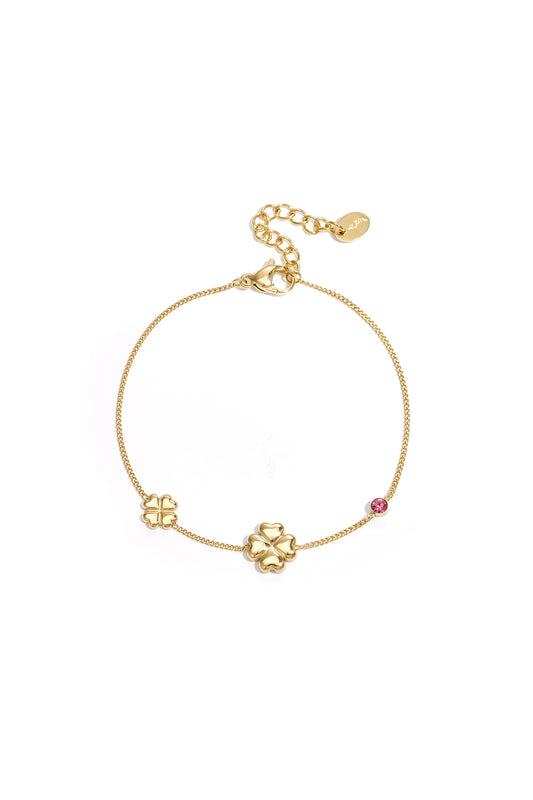 Stainless Steel Charm Bracelets Clover Simple Daily Simple Series Women's jewelry