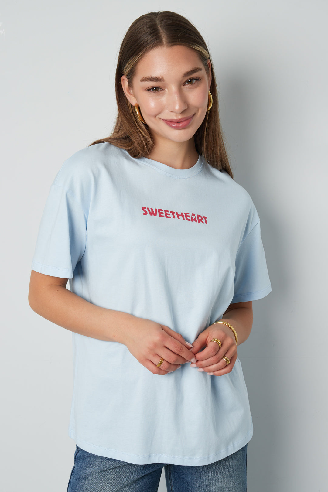 Knitted Women's T-shirt Casual Letters