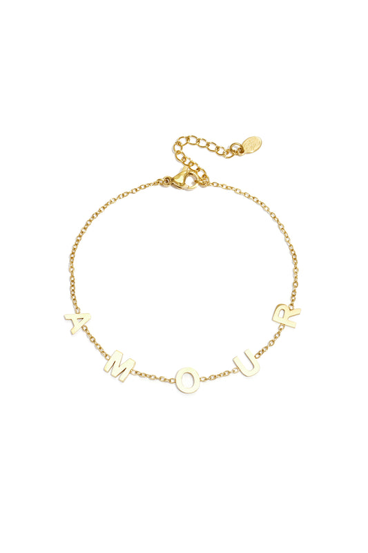 Bracelet amour chunky letters