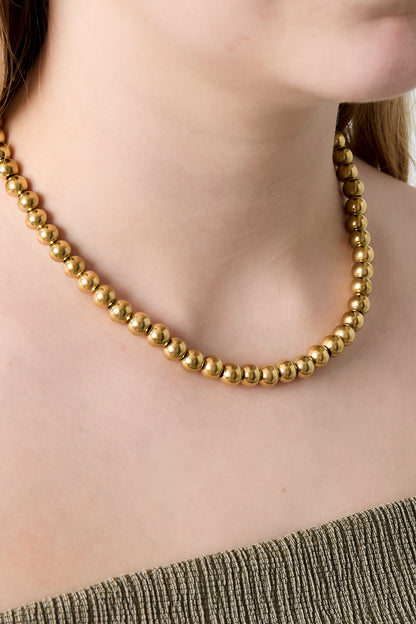 Hollow bead necklace-8mm