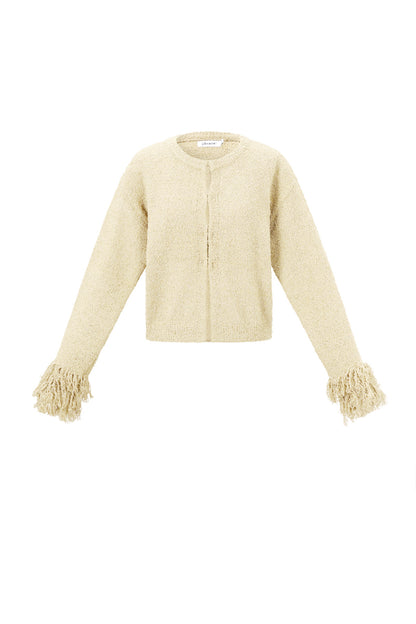Knitted Polyester Fiber Women's Cardigan Casual Solid Color Fall/Winter