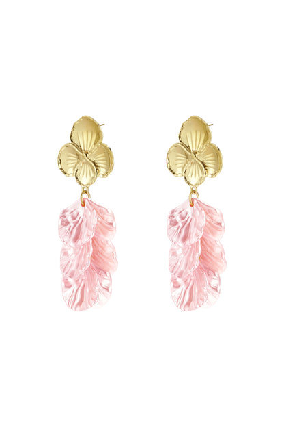 Stainless Steel Drop Earrings Flower Casual Daily Simple Series Women's jewelry