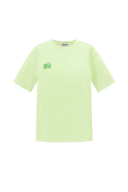 Knitted Women's T-shirt Casual Botanical