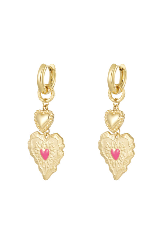 Stainless Steel Drop Earrings Heart Casual Daily Simple Series Women's jewelry