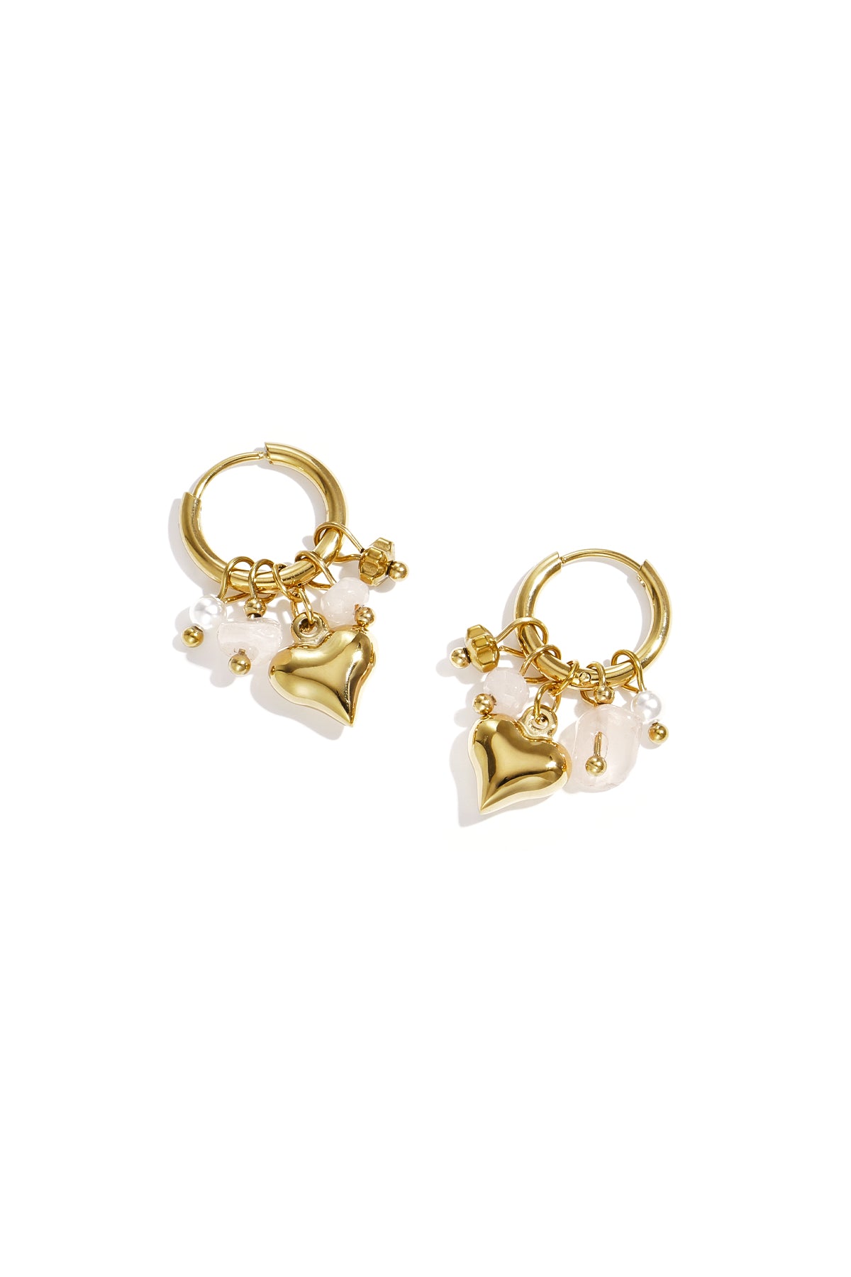 Stainless Steel Drop Earrings Heart Daily Simple Series Women's jewelry