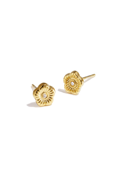 Earrings Flower Stainless Steel