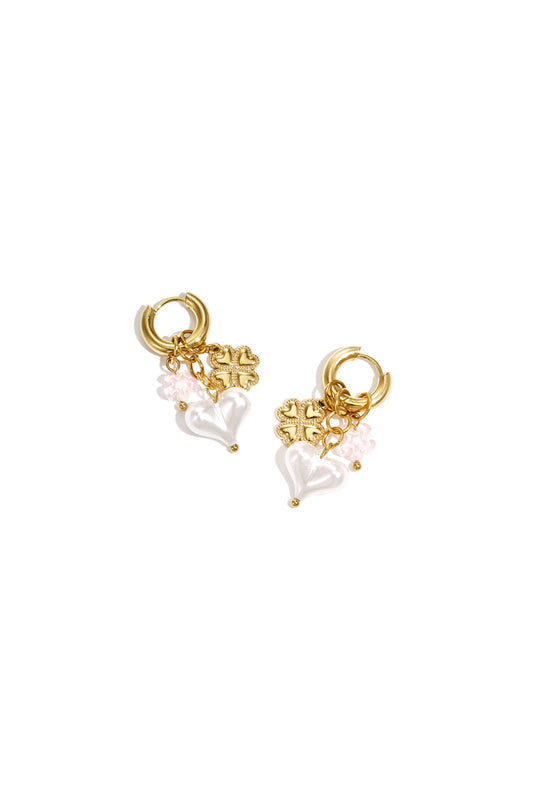 Stainless Steel Drop Earrings Heart Casual Valentine's Day Romantic Series Women's jewelry