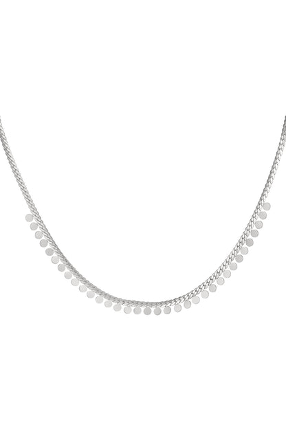 Necklace coins - Silver Color Stainless Steel