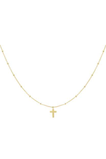 Necklace cross - Gold Color Stainless Steel