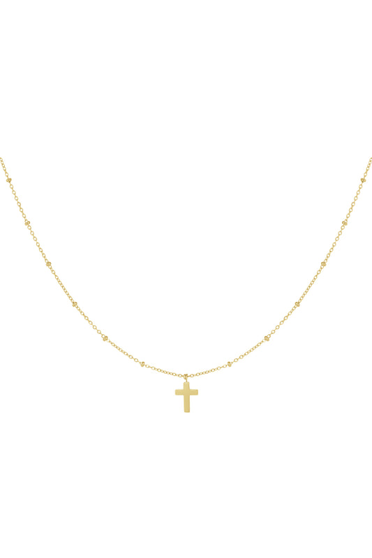 Necklace cross - Gold Color Stainless Steel