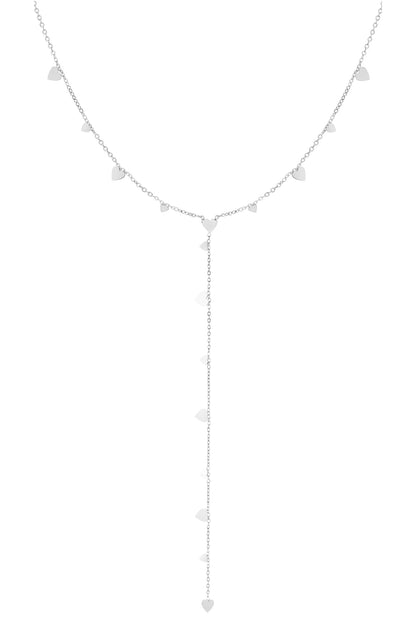 Necklace coins with center piece - Silver Color color
