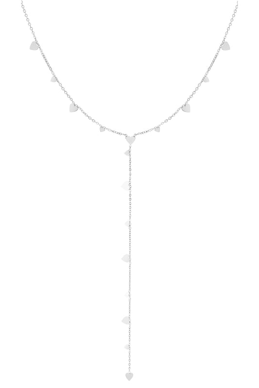 Necklace coins with center piece - Silver Color color