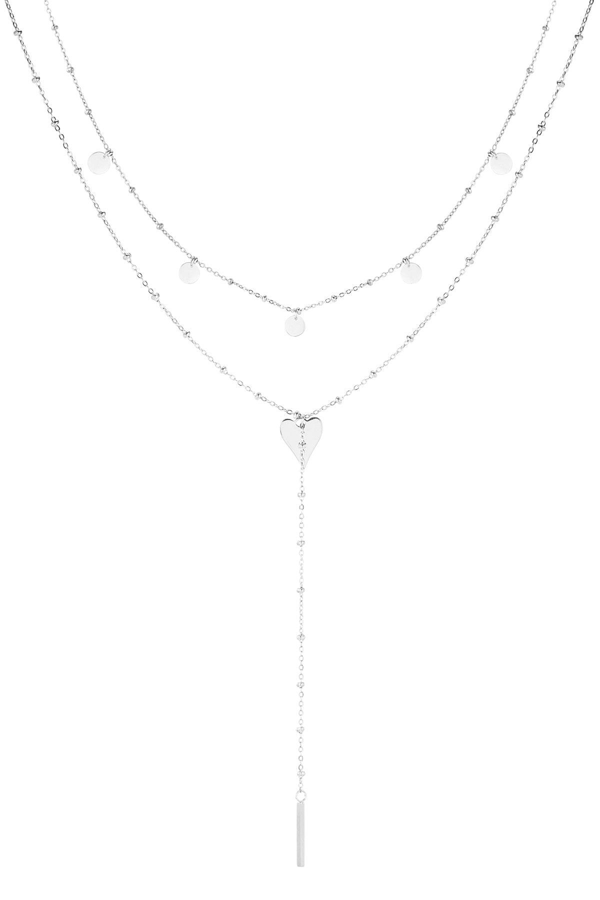 necklace long in the waist with circles