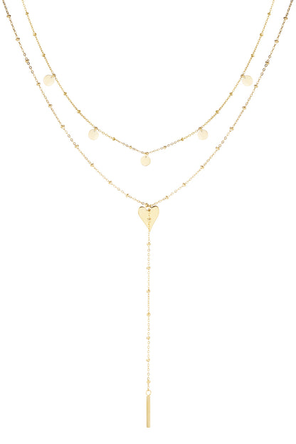 necklace long in the waist with circles