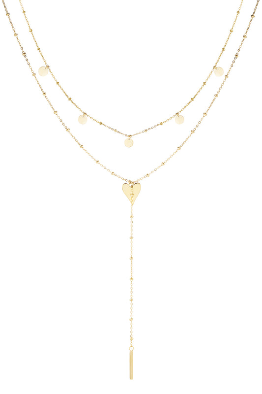necklace long in the waist with circles