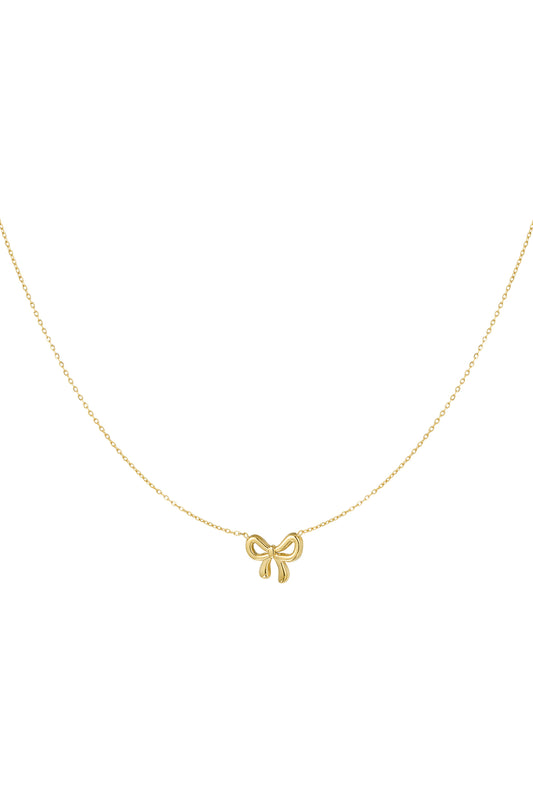 simple bow necklace