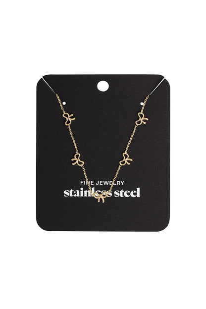 charming bows necklace
